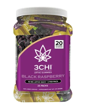 Black Raspberry Delta 9 THC Gummies Jug